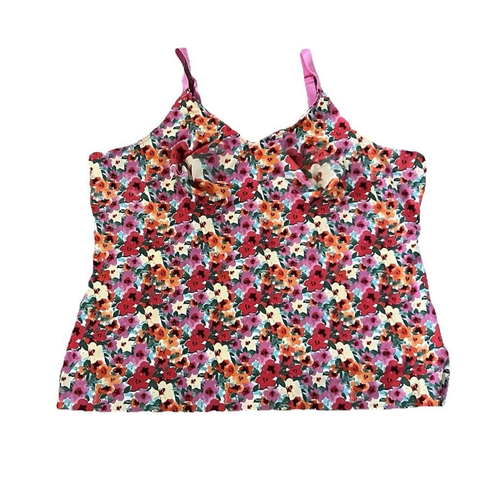 Ruby Ribbon Shape Wear Sculpting Stretch Cami Tank Top Womens Size 50 Floral